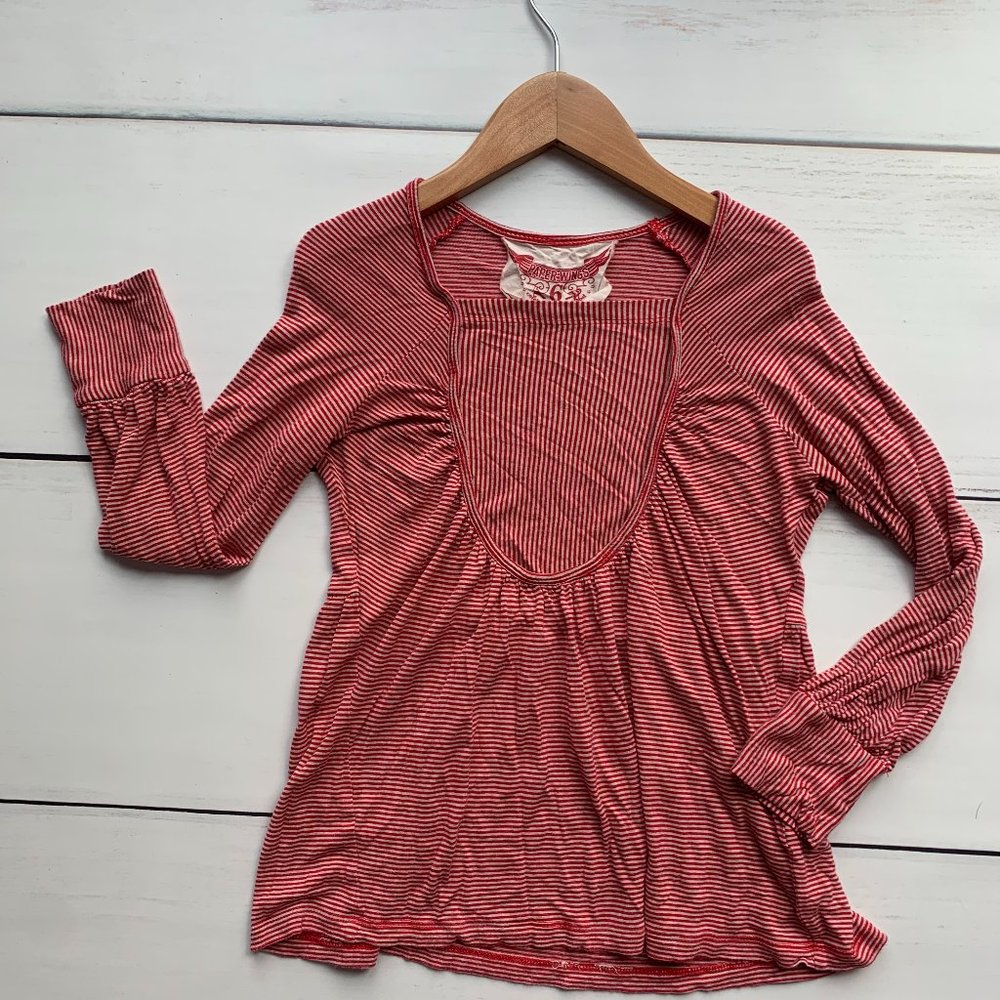 Paper Wings vintage style red striped top